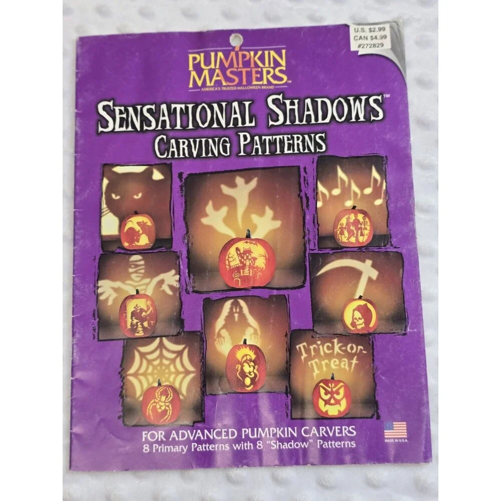 Pumpkin Masters Carving Pattern Book Lot Of 2 Weathered Y2K Vintage 2002 Stencil
